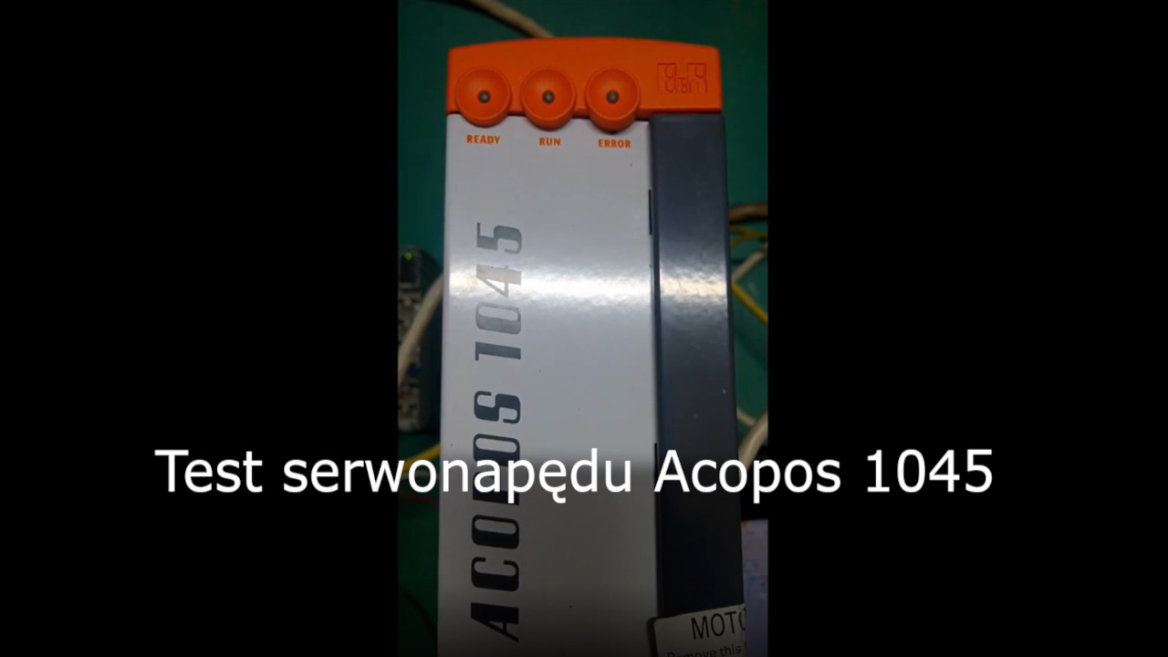 Film z testu serwonapędu ACOPOS 1045.